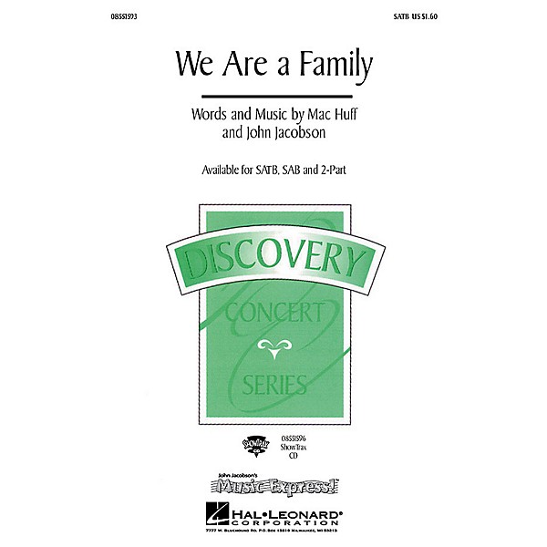 Hal Leonard We Are a Family ShowTrax CD Composed by John Jacobson