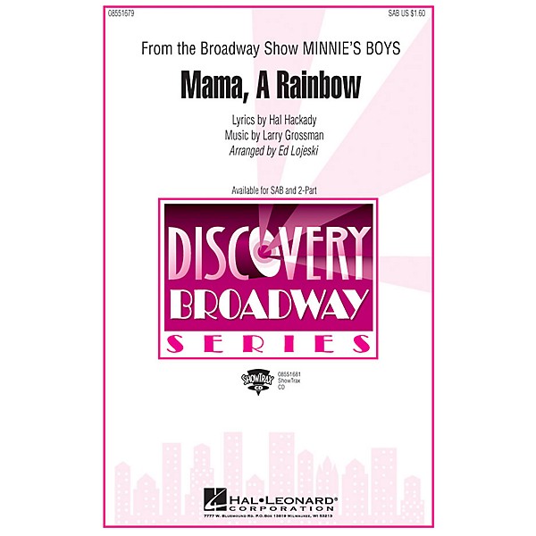 Hal Leonard Mama, A Rainbow (from Minnie's Boys) ShowTrax CD Arranged by Ed Lojeski