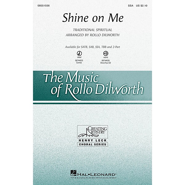 Hal Leonard Shine on Me SAB Arranged by Rollo Dilworth
