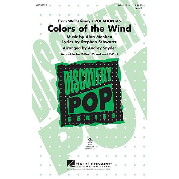 Hal Leonard Colors of the Wind (from Pocahontas) VoiceTrax CD Arranged by Audrey Snyder