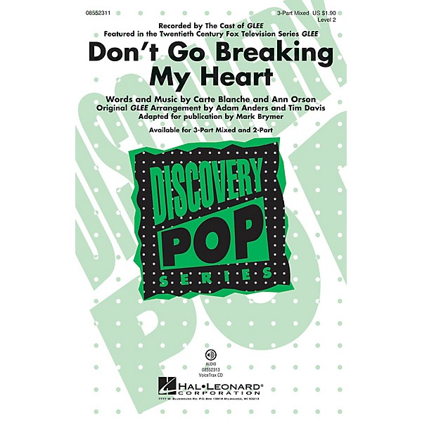 Hal Leonard Don't Go Breaking My Heart VoiceTrax CD by Elton John Arranged by Mark Brymer