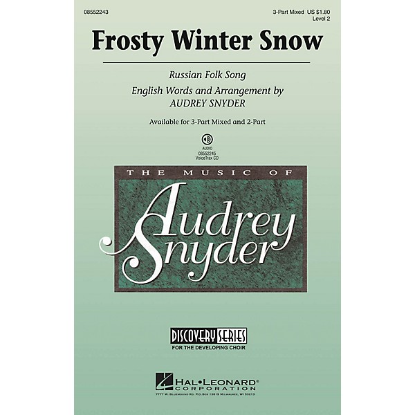 Hal Leonard Frosty Winter Snow (Russian Folk Song) Discovery Level 2 2-Part Arranged by Audrey Snyder