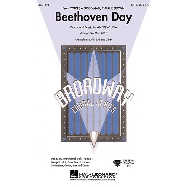 Hal Leonard Beethoven Day (From You're A Good Man, Charlie Brown) ShowTrax CD Arranged by Mac Huff