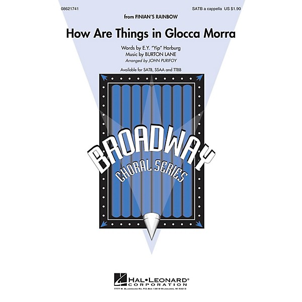Hal Leonard How Are Things in Glocca Morra (from Finian's Rainbow) TTBB A Cappella Arranged by John Purifoy