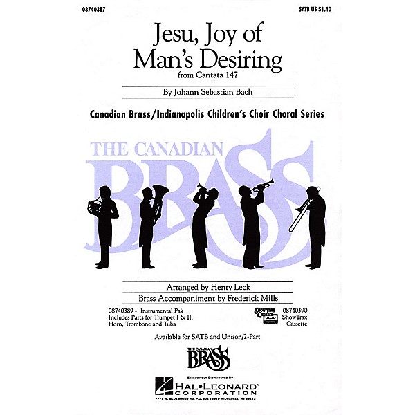 Hal Leonard Jesu, Joy of Man's Desiring IPAKB Composed by Johann Sebastian Bach