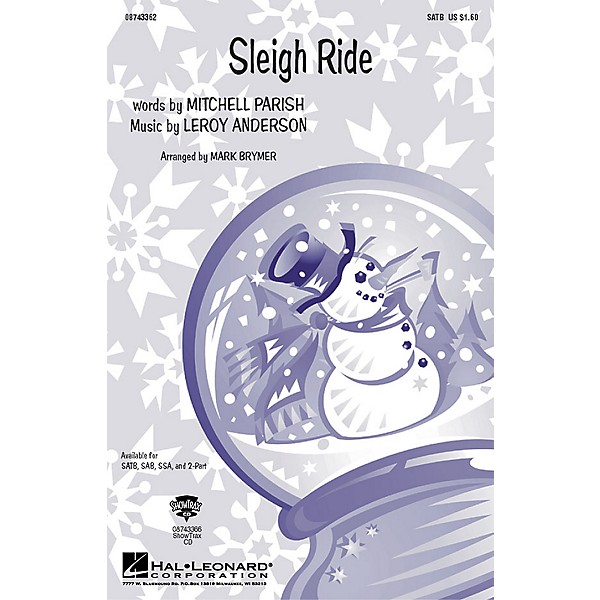 Hal Leonard Sleigh Ride 2-Part Arranged by Mark Brymer