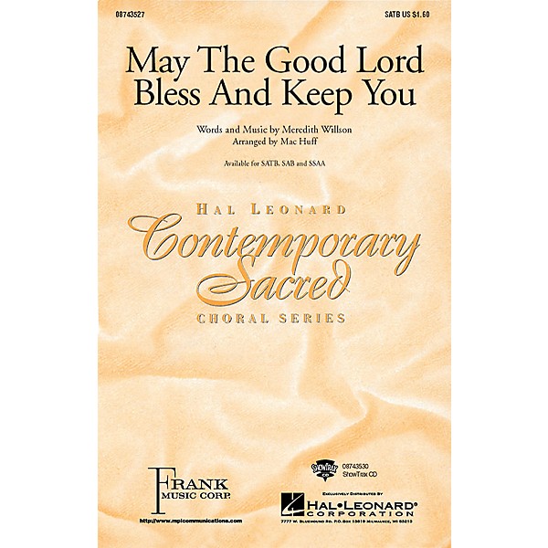 Hal Leonard May the Good Lord Bless and Keep You SSAA Arranged by Mac Huff