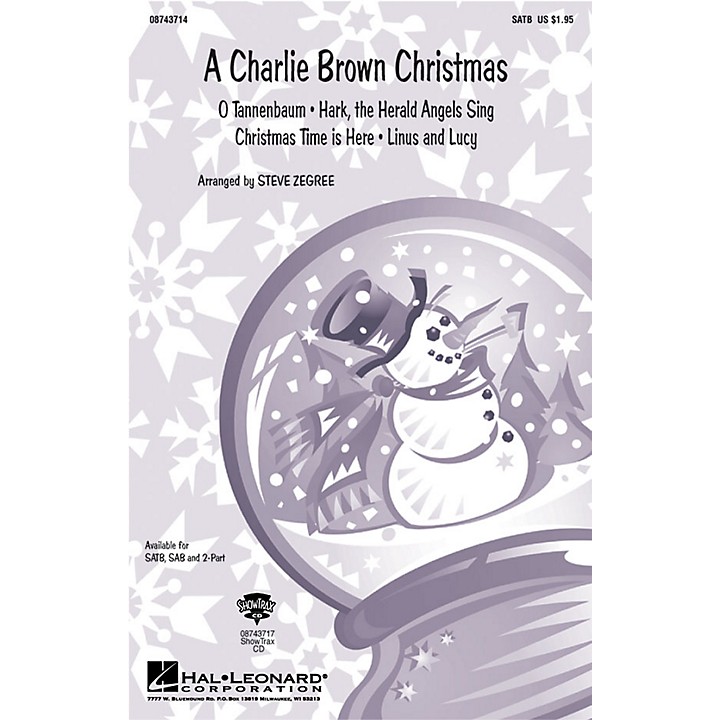 Hal Leonard A Charlie Brown Christmas (Medley) SAB Arranged by Steve