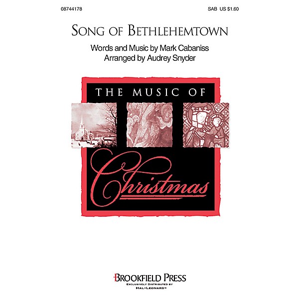 Brookfield Song of Bethlehemtown 2-Part Arranged by Audrey Snyder