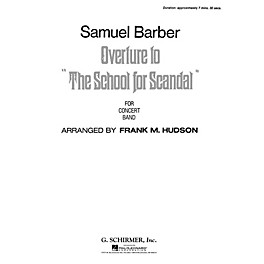 Positive Grid Overture To School For Scandal Score *parts Avail On Rental* Concert Band Composed by S Barber