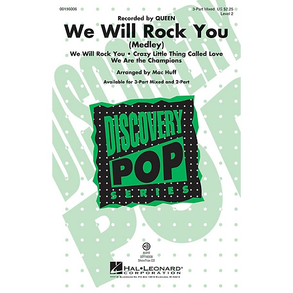 Hal Leonard We Will Rock You (Medley) (Discovery Level 2) ShowTrax CD by Queen Arranged by Mac Huff