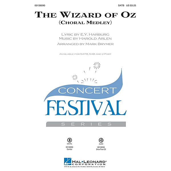 Hal Leonard The Wizard of Oz (Choral Medley) ShowTrax CD Arranged by Mark Brymer