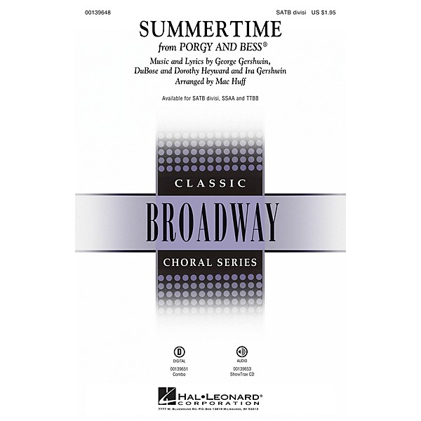 Hal Leonard Summertime (from Porgy and Bess) SSAA Arranged by Mac Huff