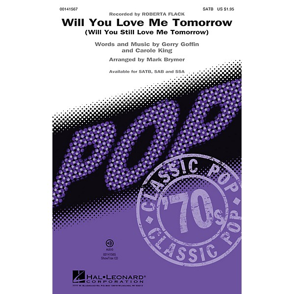 Hal Leonard Will You Love Me Tomorrow (Will You Still Love Me Tomorrow) ShwTrx CD by Roberta Flack Arranged by Brymer