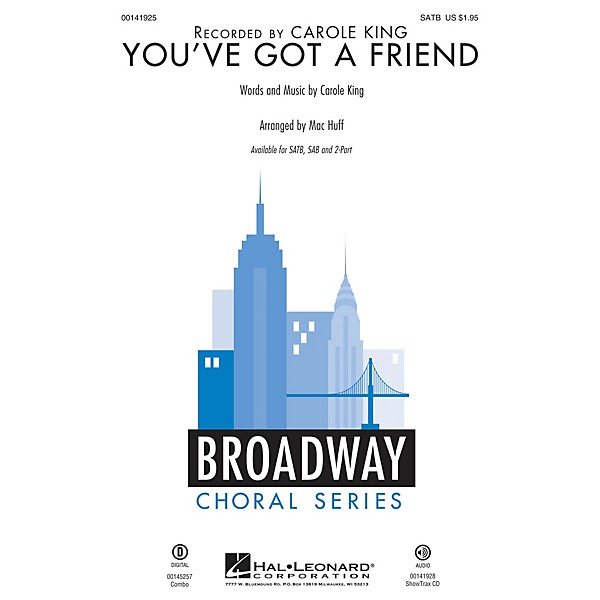 Hal Leonard You've Got a Friend 2-Part by Carole King Arranged by Mac Huff