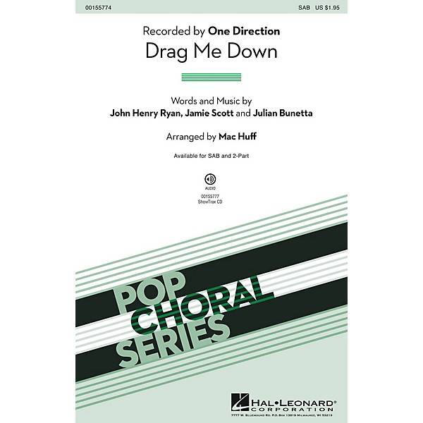 Hal Leonard Drag Me Down ShowTrax CD by One Direction Arranged by Mac Huff