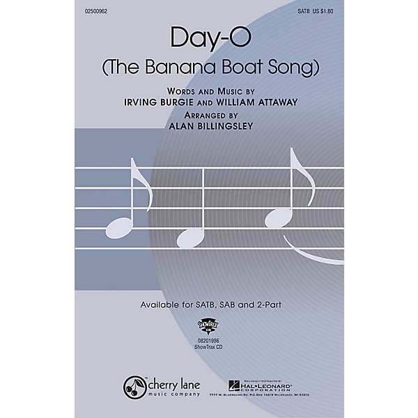 Cherry Lane Day-O (The Banana Boat Song) 2-Part Arranged by Alan Billingsley