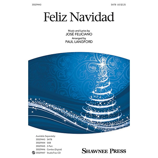 Shawnee Press Feliz Navidad COMBO PARTS by Jose Feliciano Arranged by Paul Langford