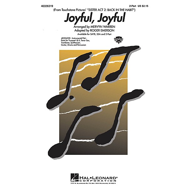 Hal Leonard Joyful, Joyful (from Sister Act 2) Combo Parts Arranged by Roger Emerson