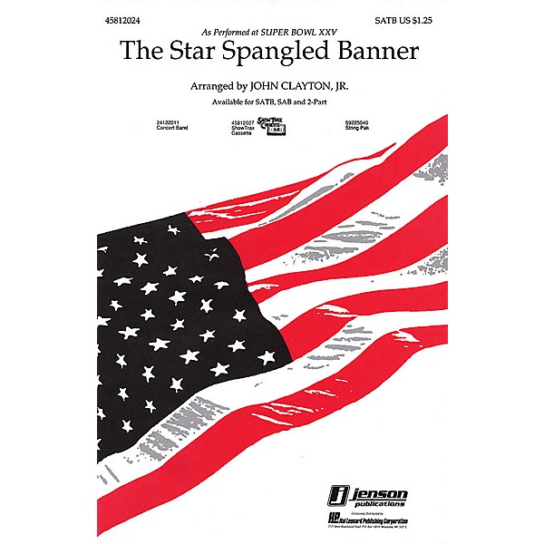 Hal Leonard The Star Spangled Banner 2-Part Arranged by John Clayton, Jr.