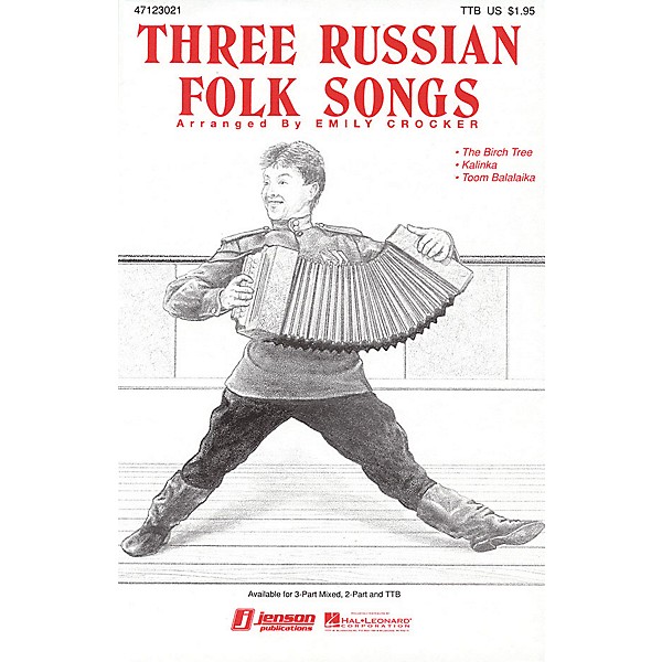 Hal Leonard Three Russian Folk Songs (Medley) 3-Part Mixed Arranged by Emily Crocker