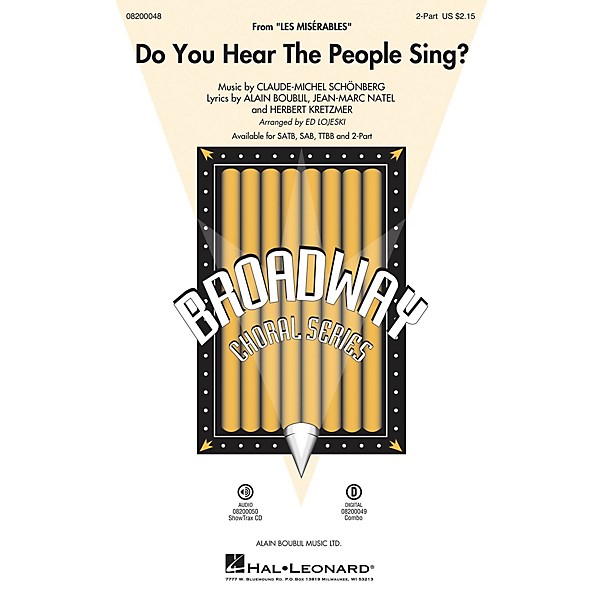 Hal Leonard Do You Hear the People Sing? (from Les Misérables) SAB Arranged by Ed Lojeski