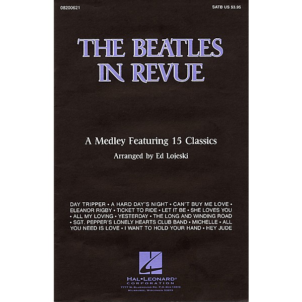 Hal Leonard The Beatles in Revue (Medley of 15 Classics) Combo Parts by The Beatles Arranged by Ed Lojeski