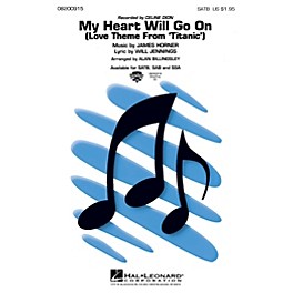 Hal Leonard My Heart Will Go On (from Titanic) SAB by Celine Dion Arranged by Alan Billingsley