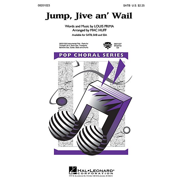 Hal Leonard Jump, Jive an' Wail SSA by The Brian Setzer Orchestra Arranged by Mac Huff