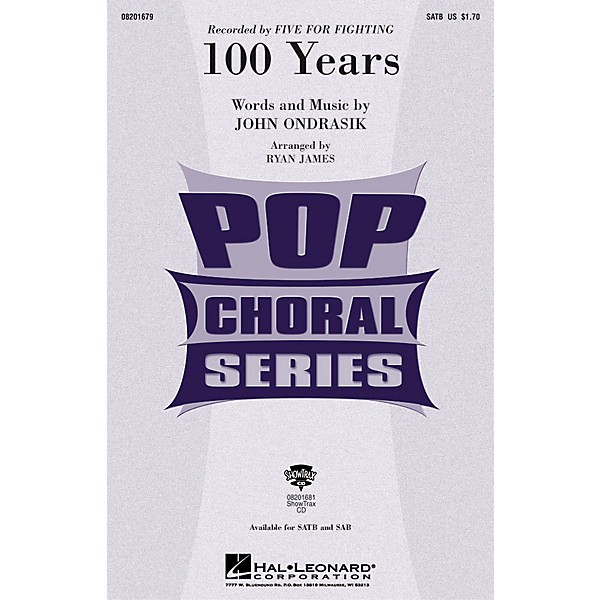Hal Leonard 100 Years SAB Arranged by Ryan James