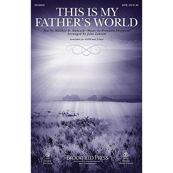Brookfield This Is My Father's World CHOIRTRAX CD Arranged by John Leavitt