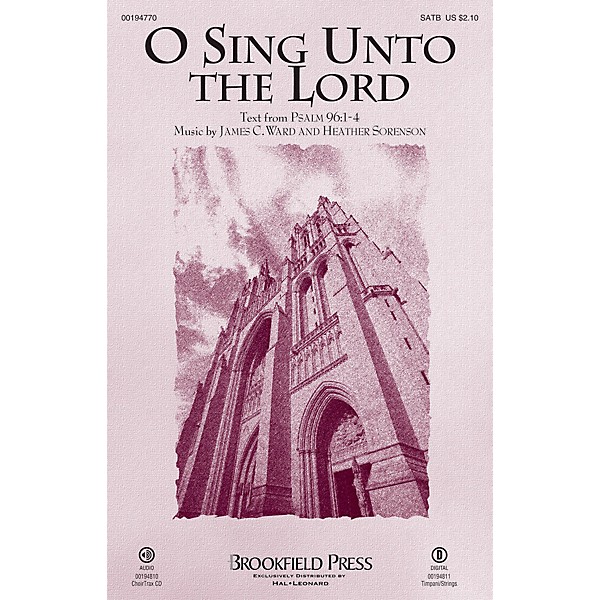 Brookfield O Sing Unto the Lord (Psalm 96) CHOIRTRAX CD Arranged by Heather Sorenson