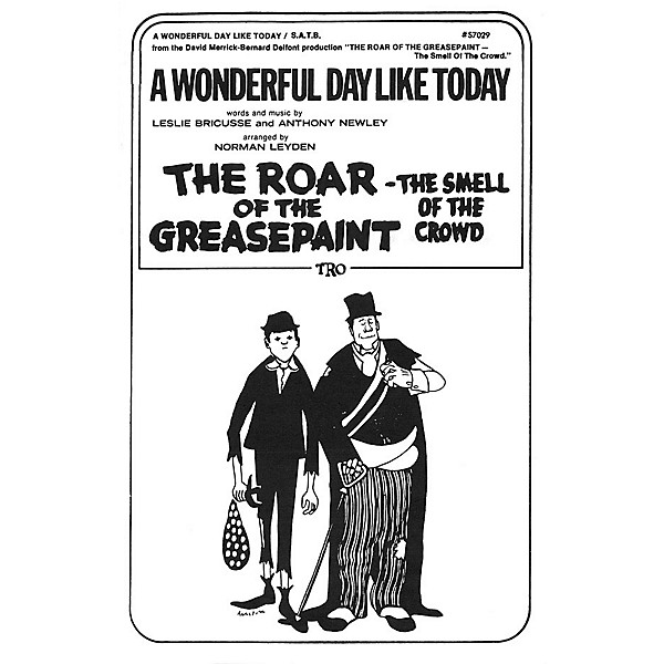 TRO ESSEX Music Group A Wonderful Day Like Today SAB Arranged by Norman Leyden