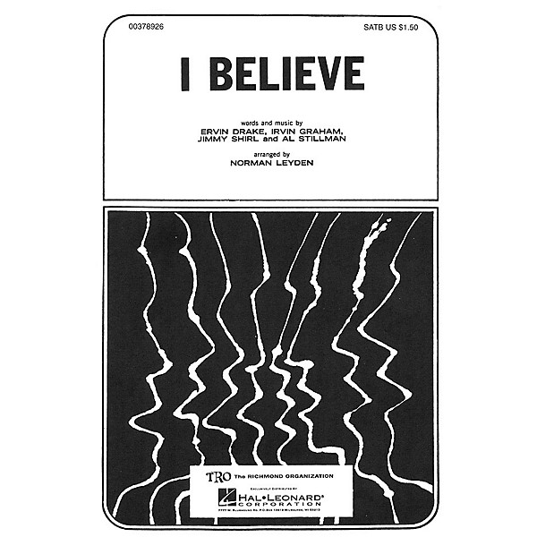TRO ESSEX Music Group I Believe 2-Part Arranged by Norman Leyden