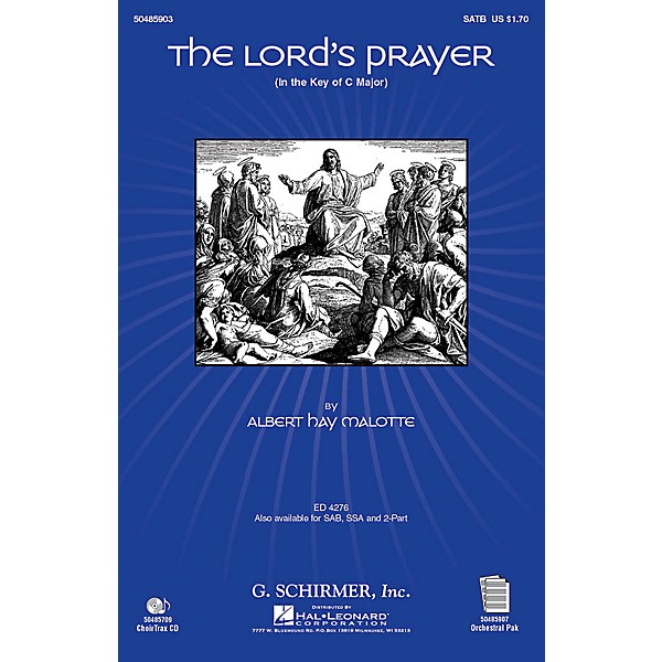 G. Schirmer The Lord's Prayer (in C, with Orchestra) CHOIRTRAX CD Arranged by Janet Day