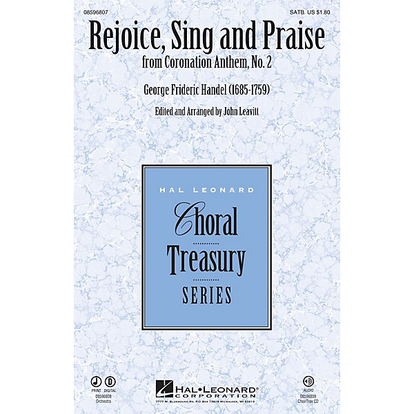 Hal Leonard Rejoice, Sing and Praise (from Coronation Anthem, No. 2) Chamber Orchestra Arranged by John Leavitt