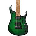 Ernie Ball Music Man JP15 7-String Suplex Electric Guitar Green Tiger Eye Flame