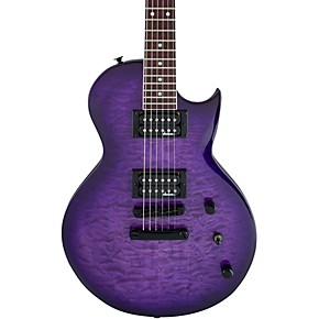 transparent purple guitar