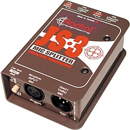Open Box Radial Engineering JS3 Passive Microphone Splitter Direct Box