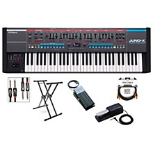 Roland JUNO-X Keyboard With KS-20X Stand, DP-10 & EV-5 Pedals, Plus Black Series Audio & MIDI Cables