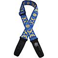 Lock-It Straps Jacquard 2" Locking Guitar Strap Blue with Gold Moons