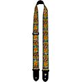 Perri's Jacquard Guitar Strap Yellow and Green Flower2 in.