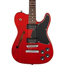 Fender Jim Adkins JA-90 Telecaster Thinline Electric Guitar Transparent Crimson Red