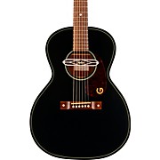 Jim Dandy Deltoluxe Concert Acoustic-Electric Guitar Black Top