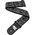 D'Addario Joe Satriani Nylon Guitar Strap - Black/Gray Skull N Bones