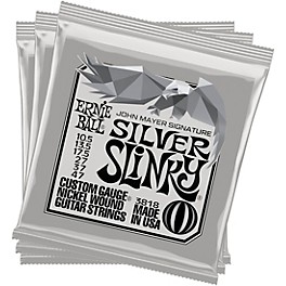 Ernie Ball John Mayer Silver Slinky Nickel Wound Electric Guitar Strings 3 Pack Tin