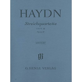 G. Henle Verlag Joseph Haydn - String Quartets Volume III, Op. 17 Henle Music Folios Series Softcover by Joseph Haydn
