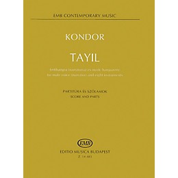 Editio Musica Budapest Tayil for Male Voice (Narrator) and Eight Instruments (Score and Parts) EMB Series by Ádám Kondor