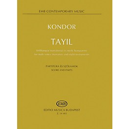 Editio Musica Budapest Tayil for Male Voice (Narrator) and Eight Instruments (Score and Parts) EMB Series by Ádám Kondor