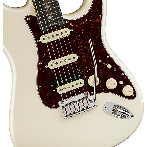 Open Box Fender American Elite Stratocaster HSS Shawbucker Ebony Fingerboard Electric Guitar Level 2 Olympic Pearl 1908397...